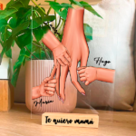 Placa Mamá Personalizada Con Peana De Madera