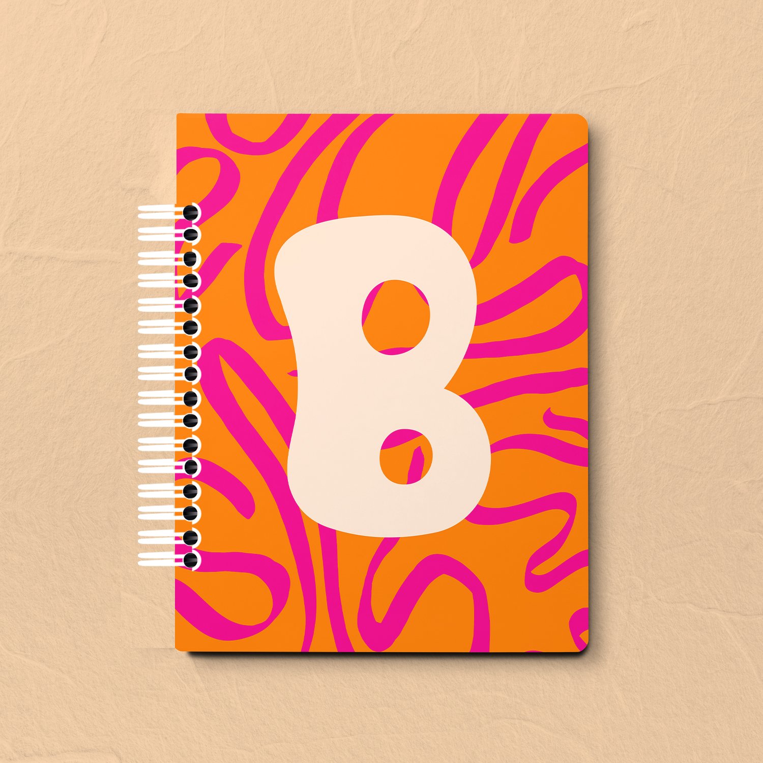libreta-personalizada-orangepink.jpg Libreta Personalizada Inicial Orange Pink - Imagen 1